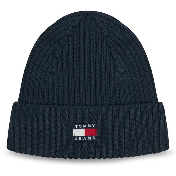 Czapka Tommy Jeans. Niebieskie czapki męskie Tommy Jeans, na zimę, bez wzorów, z jeansu. Za 149.99 zł.