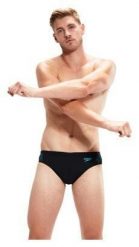 Slipy kąpielowe męskie Speedo Hyper Boom Splice Brief. Czarne kąpielówki męskie Speedo, m, bez wzorów, z materiału, do pływania. Za 73.99 zł.