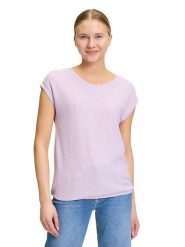 BETTY & CO Koszulka w kolorze fioletowym rozmiar: L. Fioletowe bluzki damskie Betty & Co., l, bez wzorów, bez kołnierzyka. Za 62.95 zł.
