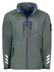 Geographical Norway Kurtka softshellowa "Richywood" w kolorze szarym rozmiar: L. Szare kurtki outdoor męskie Geographical Norway, l, bez wzorów, bez kaptura. Za 228.38 zł.
