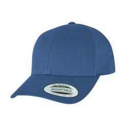 Klasyczna Czapka Snapback Z Zakrzywionym Daszkiem. Niebieskie czapki z daszkiem damskie FLEXFIT, bez wzorów. Za 68.99 zł.