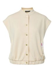 Pieces Kamizelka dresowa "Talia" w kolorze kremowym rozmiar: XL. Brązowe kamizelki damskie Pieces, xl, z dresówki. Za 134.95 zł.