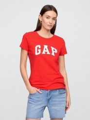 GAP Koszulka w kolorze czerwonym rozmiar: M. Czerwone bluzki damskie GAP, m, bez wzorów, z bawełny, bez kołnierzyka. Za 74.63 zł.