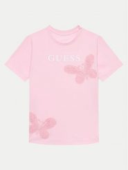 Guess T-Shirt J4GI20 K8HM4 Różowy Regular Fit. Czerwone koszulki dziewczęce Guess, z aplikacjami, z bawełny, bez ramiączek. Za 79.99 zł.