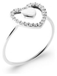 L'Atélier Précieux Srebrny pierścionek z cyrkoniami rozmiar: 58. Szare pierścionki damskie L'Atélier Précieux, z cyrkonią, srebrne. Za 86.99 zł.