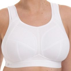 Stanik do biegania Extreme Control Plus z wysoki poziomem podtrzymywania. Białe biustonosze sportowe damskie ANITA ACTIVE, bez wzorów, z materiału. Za 476.00 zł.