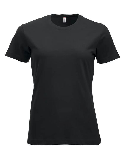 Clique New Classic-T Women Damska koszulka z bawełny, nowoczesny krój. Czarne t-shirty damskie CLIQUE, m, bez wzorów, z bawełny, bez kołnierzyka. Za 104.80 zł.