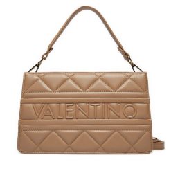 Torebka Valentino. Brązowe torebki klasyczne damskie Valentino, bez wzorów, wizytowe, bez kołnierzyka, bez ramiączek. Za 319.99 zł.