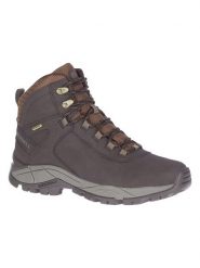 Merrell Skórzane botki turystyczne "Vego Mid" w kolorze brązowym rozmiar: 42. Brązowe buty zimowe męskie MERRELL, bez zapięcia. Za 267.92 zł.