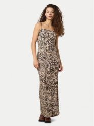 Noisy May Sukienka letnia Avery 27034320 Brązowy Slim Fit. Brązowe sukienki damskie Noisy may, na lato, l, bez wzorów, z syntetyku, bez kołnierzyka, bez ramiączek. Za 149.99 zł.