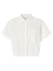 TATUUM Bluzka "Panama" w kolorze białym rozmiar: M. Białe bluzki damskie Tatuum, m, bez wzorów, z bawełny, bez kołnierzyka, bez ramiączek. Za 137.42 zł.