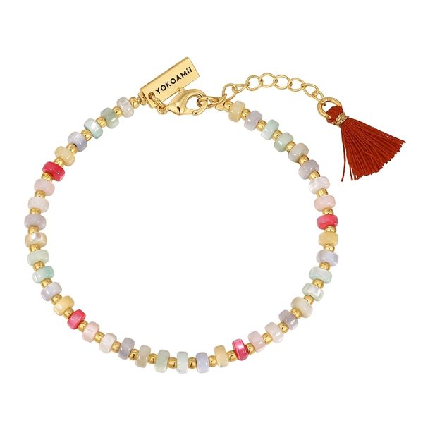 Yokoamii Bransoletka Sztuczna perła Wielokolorowy Bransoletki 1 ct Damski. Białe bransoletki damskie Yokoamii, pozłacane. Za 159.99 zł.