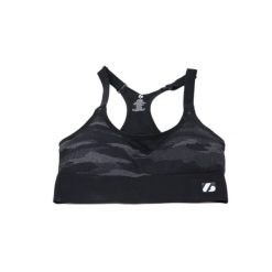 Biustonosz sportowy CAMO. Czarne biustonosze sportowe damskie BARNETT, bez wzorów. Za 109.00 zł.