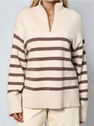 Sweter w paski - Inny. Swetry klasyczne damskie Sinsay, l, bez kołnierzyka. Za 79.99 zł.