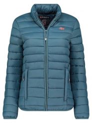 Geographical Norway Kurtka pikowana "Atika" w kolorze morskim rozmiar: XXL. Niebieskie kurtki damskie Geographical Norway, xxl, z aplikacjami, bez kaptura. Za 140.53 zł.