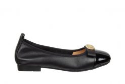 Baleriny Loretta Vitale W5324 Black, Czarny, Skóra naturalna - 37. Czarne baleriny damskie Loretta Vitale, bez wzorów, ze skóry, bez obcasa. W wyprzedaży za 206.10 zł.