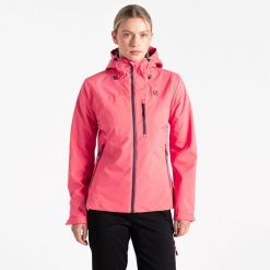 Kurtka turystyczna przeciwdeszczowa damska Mountain Series 2.0. Czerwone kurtki damskie Dare 2b, bez kaptura. W wyprzedaży za 399.75 zł.