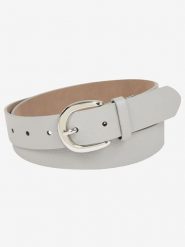 More & More Skórzany pasek w kolorze jasnoszarym rozmiar: 85. Szare paski damskie MORE & MORE, bez wzorów, z materiału. Za 73.93 zł.