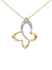 Revoni Złoty naszyjnik z diamentową zawieszką - dł. 45 cm rozmiar: onesize. Żółte naszyjniki damskie Revoni, złote. Za 978.99 zł.