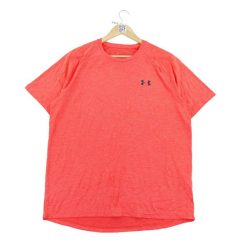 Second life - Under Armour T-shirt męski Tech krótkie rękawy - Jak nowy. Czerwone t-shirty męskie Under Armour, l, bez wzorów, bez kołnierzyka. Za 85.16 zł.
