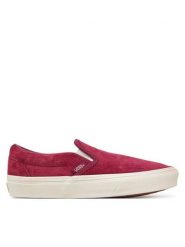 Vans Tenisówki Classic Slip-On VN000D6YZCF1 Bordowy. Czerwone trampki i tenisówki damskie Vans, bez wzorów, z materiału. Za 259.99 zł.