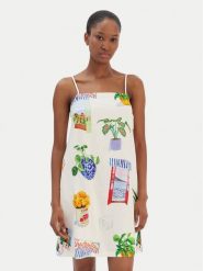 Seafolly Sukienka letnia La Boca 55652-DR Écru Regular Fit. Sukienki damskie Seafolly, na lato, xl, bez wzorów, z bawełny, bez kołnierzyka, bez ramiączek. Za 509.99 zł.