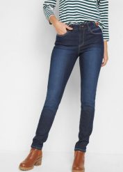 Dżinsy Skinny, mid waist ze stretchem, Skinny. Niebieskie jeansy damskie bonprix. Za 97.99 zł.
