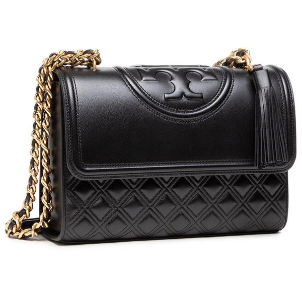 Torebka Tory Burch. Czarne torebki klasyczne damskie Tory Burch, bez wzorów, wizytowe, bez kołnierzyka, bez ramiączek. Za 2,129.00 zł.