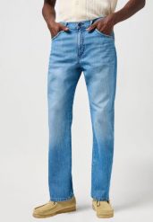 MESKIE SPODNIE WRANGLER FRONTIER COASTAL BREEZE 112362453. Spodnie materiałowe męskie Wrangler, bez wzorów, z jeansu. Za 219.99 zł.