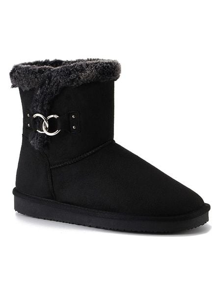 ISLAND BOOT Botki zimowe "Mooseland" w kolorze czarnym rozmiar: 39. Czarne botki damskie Island Boot, na zimę, z materiału, bez obcasa, bez zapięcia. Za 114.95 zł.