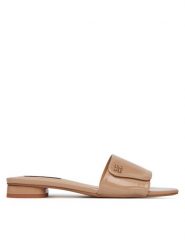 Nine West Klapki S4SH1847-01 Beżowy. Brązowe klapki damskie Nine West, bez wzorów, z materiału, bez obcasa. Za 109.99 zł.