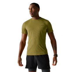 Męska Koszulka Fingal Stretch T-shirt. Zielone t-shirty męskie Regatta, m, bez wzorów, z dżerseju, bez kołnierzyka. Za 95.99 zł.