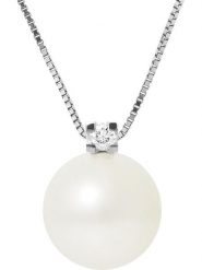 Pearline Srebrny naszyjnik z zawieszką - dł. 42 cm rozmiar: onesize. Brązowe naszyjniki damskie Pearline, srebrne. Za 304.99 zł.