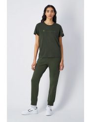 Champion Spodnie dresowe w kolorze khaki rozmiar: XL. Brązowe spodnie dresowe damskie CHAMPION, xl, bez wzorów, z dresówki. Za 122.95 zł.