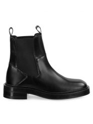 Gant Sztyblety 31541129 Czarny. Czarne botki damskie Gant, ze skóry, bez obcasa, na płaskiej podeszwie, bez zapięcia. Za 709.99 zł.
