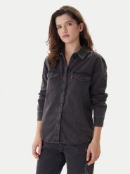 Levi's® Koszula jeansowa Western 16786-0108 Czarny Regular Fit. Czarne koszule damskie s, bez wzorów, z bawełny, bez kołnierzyka, bez ramiączek. Za 289.99 zł.
