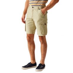 Szorty Cargo Męskie Shorebay II. Zielone szorty męskie Regatta, z bawełny, bez kołnierzyka. Za 193.99 zł.