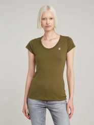 G-Star Koszulka w kolorze khaki rozmiar: S. Brązowe bluzki damskie G-Star, s, bez wzorów, z bawełny, retro, bez kołnierzyka, bez ramiączek. Za 65.85 zł.
