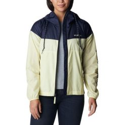 Kurtka przeciwwiatrowa damska Columbia Flash Challenger Novelty. Żółte kurtki damskie Columbia, xs, bez wzorów, bez kaptura. Za 149.99 zł.