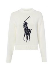 Polo Ralph Lauren Sweter damski z dzianiny Kobiety Bawełna (100%) biały jednolity, XS. Białe swetry klasyczne damskie Polo Ralph Lauren, uniwersalny, z bawełny, bez kołnierzyka. Za 1,299.95 zł.