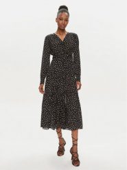 Pinko Sukienka koszulowa Isometria 101838 A0ZK Czarny Regular Fit. Czarne sukienki damskie Pinko, bez wzorów, z syntetyku, bez kołnierzyka, bez ramiączek, koszulowe. Za 2,319.00 zł.