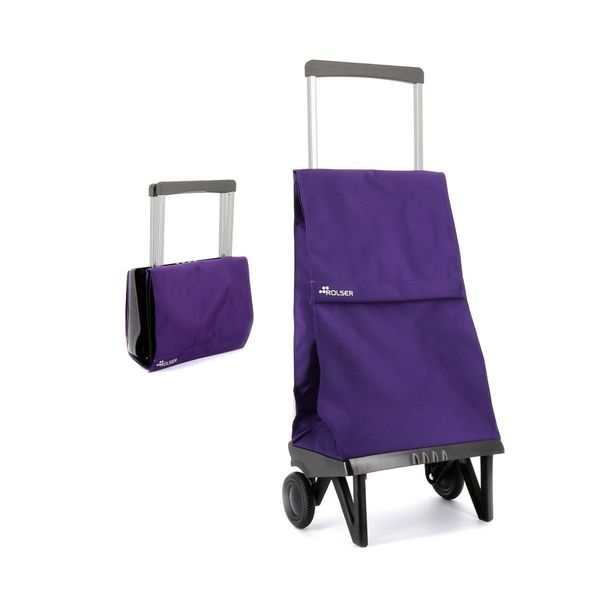 Plegamatic Original MF Fioletowy. Fioletowe walizki Rolser, bez wzorów, z materiału. Za 351.00 zł.