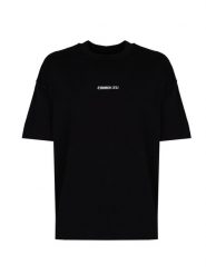 Les Hommes T-Shirt "Happy Pictures" | LBT1015700P | Mężczyzna | Czarny. Czarne t-shirty męskie Les Hommes, m, bez wzorów, z bawełny, bez kołnierzyka. W wyprzedaży za 299.00 zł.