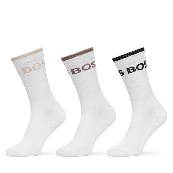 Skarpety długie BOSS. Białe skarpetki męskie Boss, bez wzorów. Za 109.99 zł.