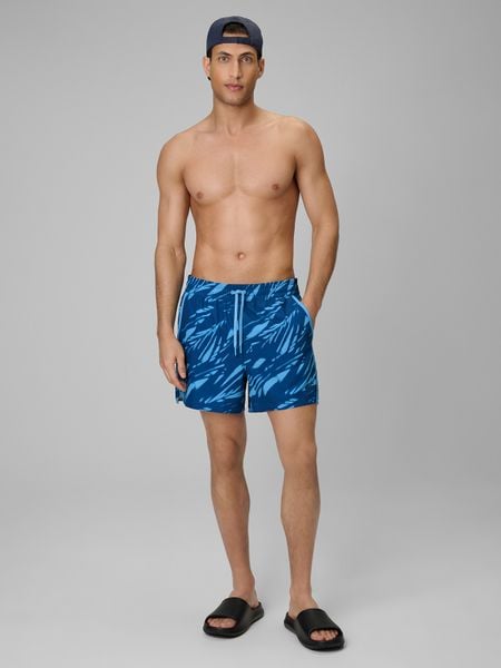 4F Spodenki plażowe boardshorty męskie - turkusowe XXL. Niebieskie szorty męskie 4f, bez wzorów, z materiału. Za 99.99 zł.