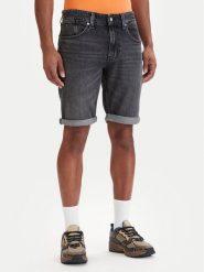 Tommy Jeans Szorty jeansowe Ronnie DM0DM22976 Czarny Slim Fit. Czarne szorty męskie Tommy Jeans, bez wzorów, z bawełny. Za 289.99 zł.