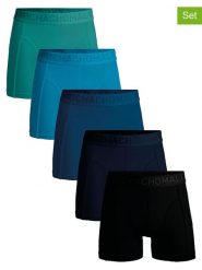 Muchachomalo Bokserki (5 par) w kolorze czarno-granatowo-zielonym rozmiar: M. Czarne bokserki męskie Muchachomalo, bez wzorów. Za 152.99 zł.