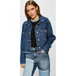 Levi's - Kurtka. Niebieskie kurtki damskie Levi's, l, bez wzorów, z bawełny, bez kaptura. W wyprzedaży za 239.90 zł.