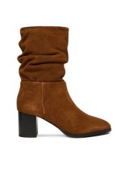 Beverly Hills Polo Club Botki CEO-WI44-BREEZE-01 Brązowy. Brązowe botki damskie Beverly Hills Polo Club, ze skóry, bez obcasa, na słupku, bez zapięcia. Za 329.99 zł.