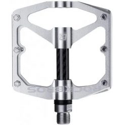 Pedały rowerowe aluminiowe z pinami srebrne Rockbros 2017-12ES. Szare obuwie trekkingowe damskie ROCKBROS. Za 149.00 zł.